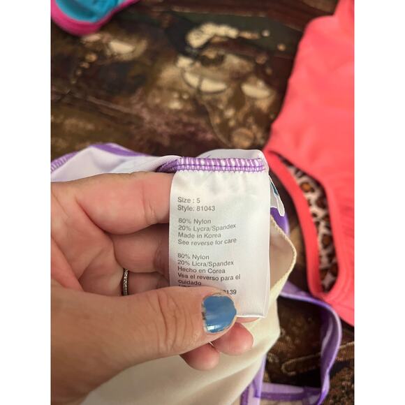 Lavendar floral swimsuit - Picture 5 of 5